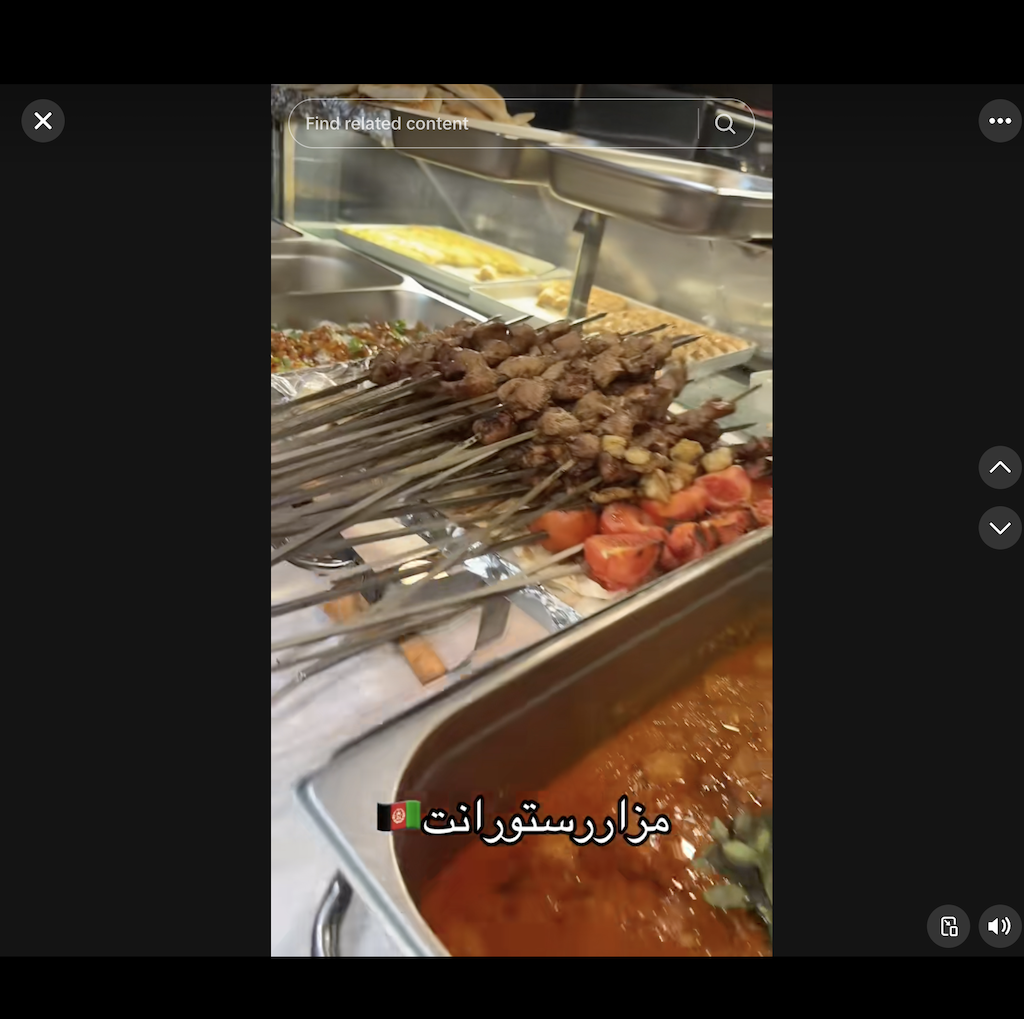 Kebab skewers buffet